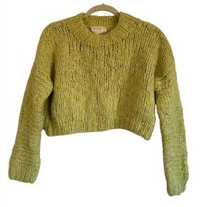 Nation LTD Chunky Cropped Alpaca Blend Sweater Size Small